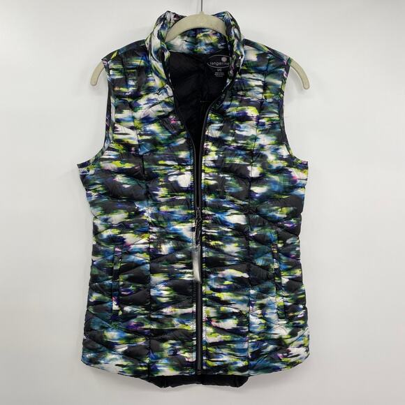 Tangerine Duck Down Puffer Vest Lightweight Packable Printed Size Small NWOT - Picture 2 of 9